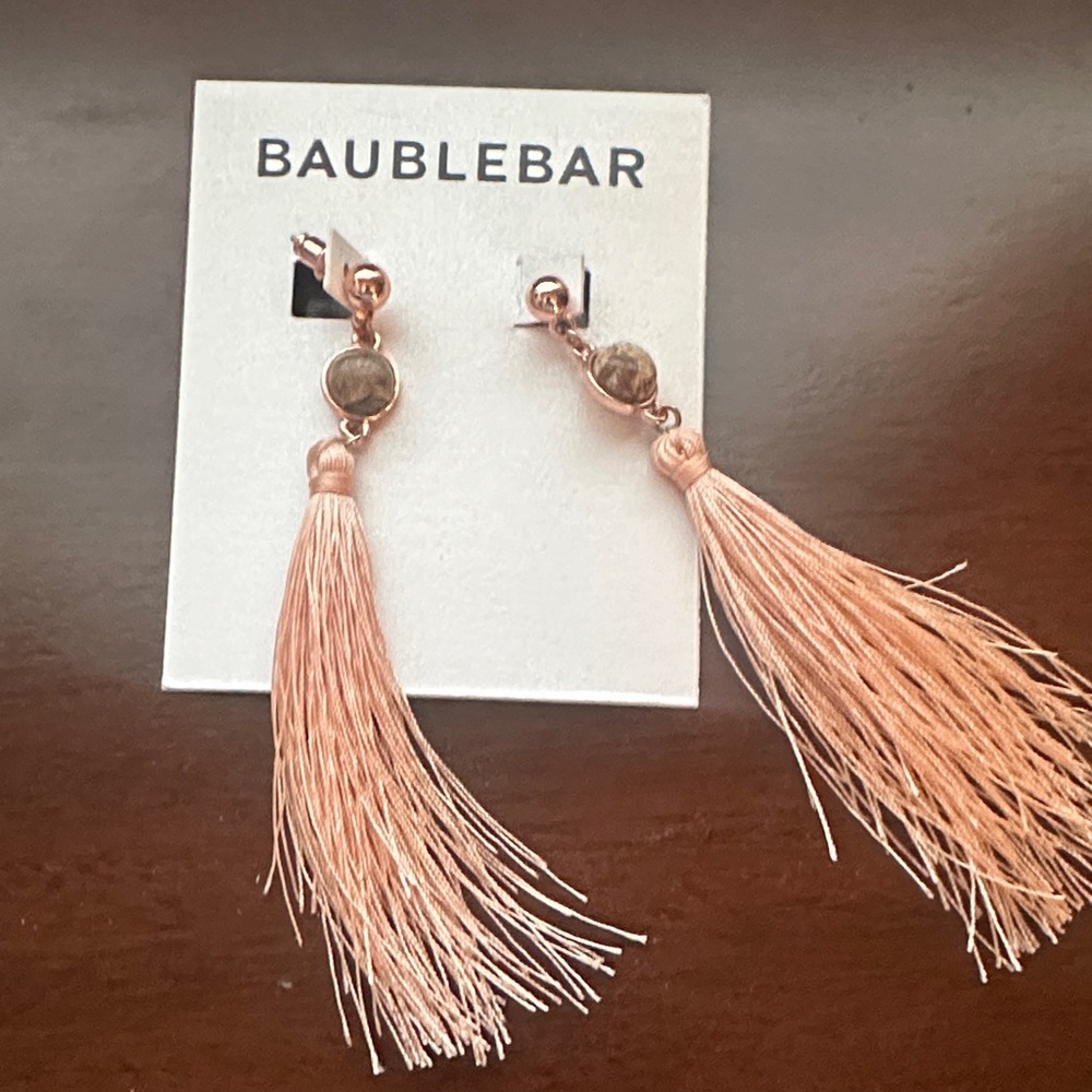 BaubleBar Blush Tassel Earrings